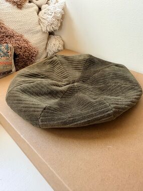 Free People Rialto Olive Corduroy Beret